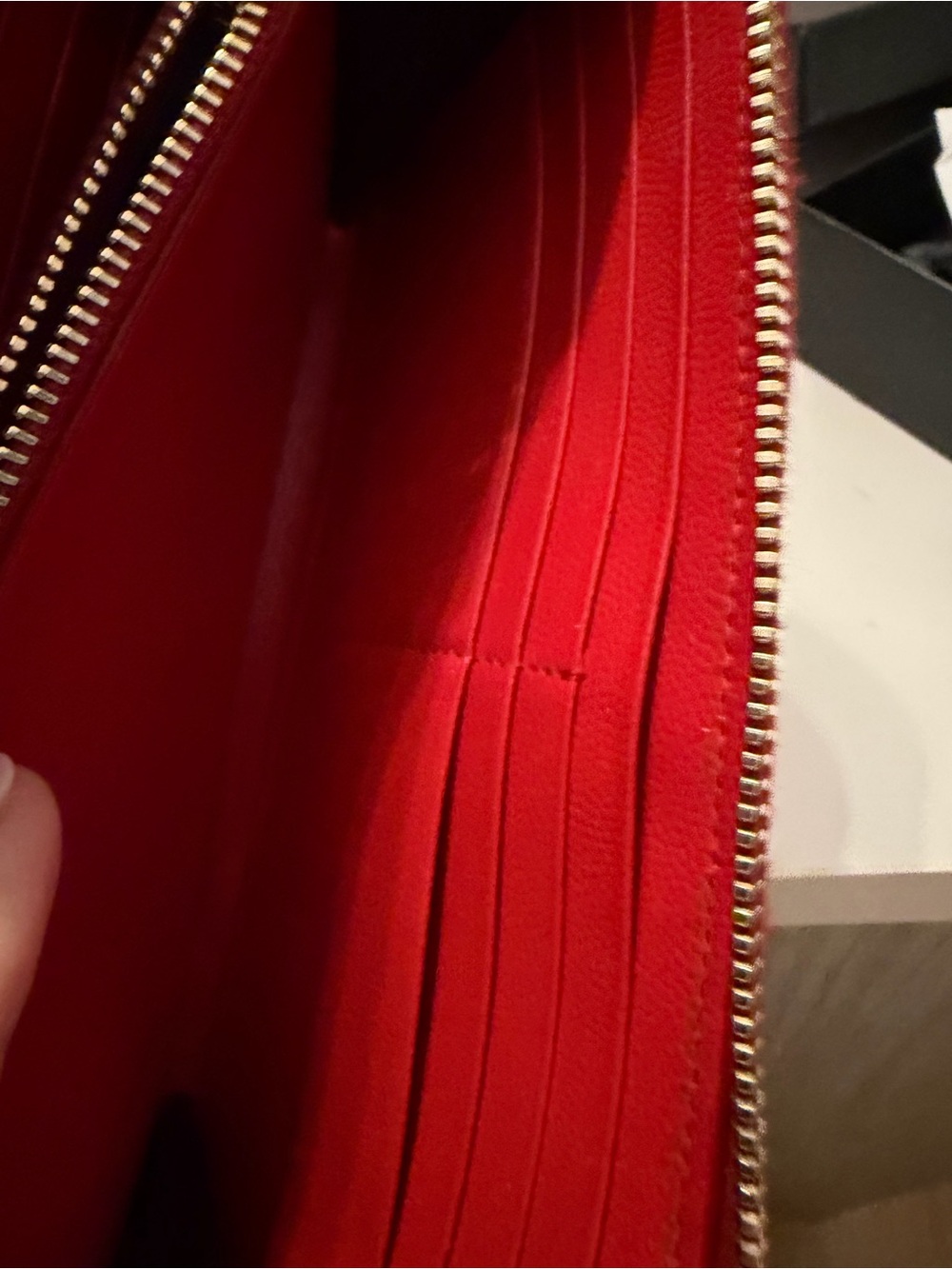Saint Laurent Red Leather Long Zippy Wallet - Picture 12 of 16